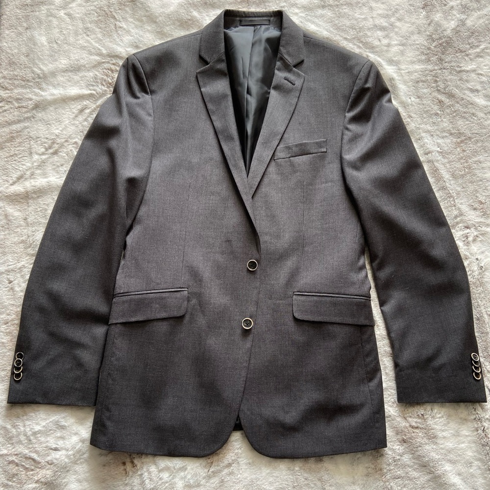 Kennith Cole Reaction Mens black/gray Suit Blazer size 40R